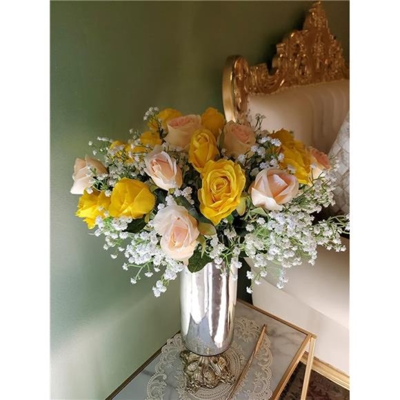 Artificial Flowers White Gypsophila Bouquets 15pcs Real Touch Flowers Wedding - Picture 5 of 6